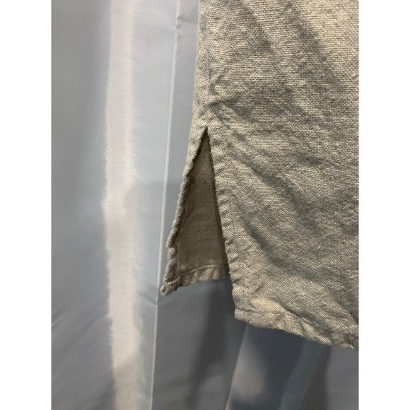 Eileen Fisher Women's PS 100% Organic Linen Drawstring Elastic Waist Slit Skirt - Picture 6 of 12
